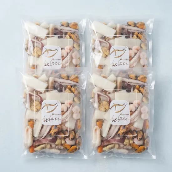 바다한끼 냉동 해물 5종 프리미엄 해물믹스 500g 4개