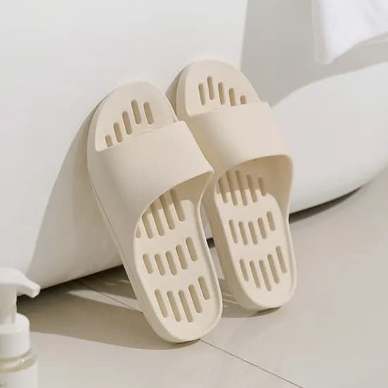 샤바스 부드러운 플랫 물빠짐 욕실화 화이트 270mm 1개