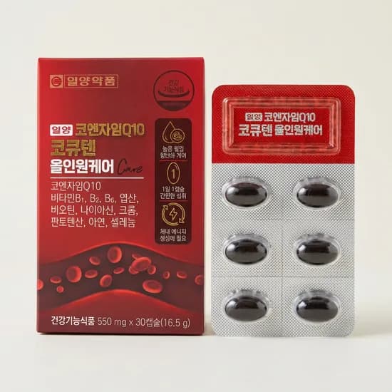 일양 코엔자임Q10 코큐텐 올인원케어 550mg 30캡슐 1박스