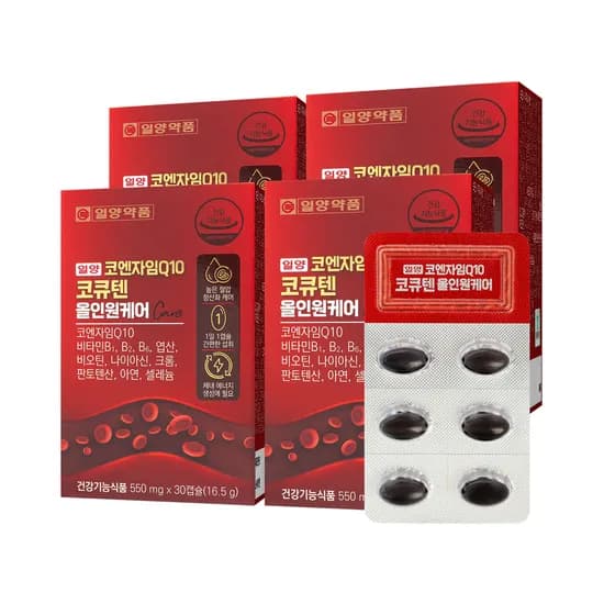 일양 코엔자임Q10 코큐텐 올인원케어 550mg 30캡슐 4박스