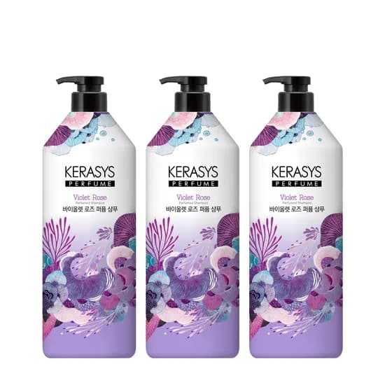 애경산업 케라시스 바이올렛 로즈 퍼퓸 샴푸, 1000ml, 3개