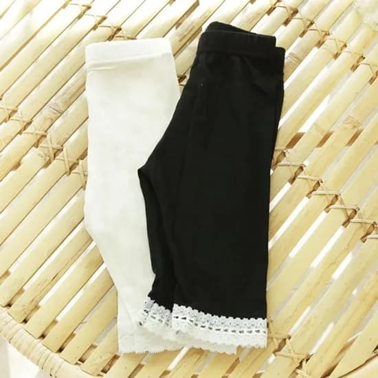 화사한 플라워 밑단 레이스 여아 데일리 레깅스 블랙 11호 7,742원