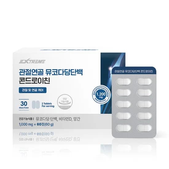 익스트림 관절연골 뮤코다당단백 콘드로이친, 60정, 1개