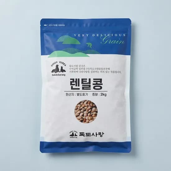 독도사랑 브라운 렌틸콩 2kg 2개