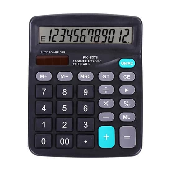 12자리 일반 사무용 탁상용 전자 계산기 DD-11852, 기본, 1개