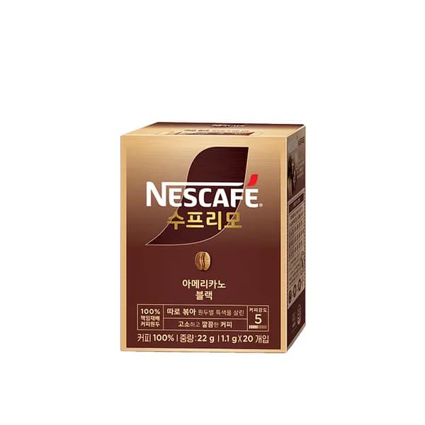 네스카페 수프리모 아메리카노 블랙 1.1g 20개입