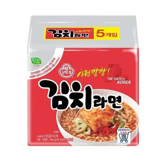 오뚜기 김치라면 120g 40개 23,000원