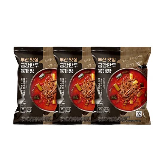 금강만두 육개장, 630g, 3개