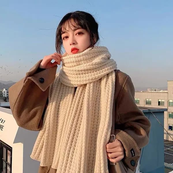 도톰 니트 머플러 목도리 UC-0014, 버건디 8,400원