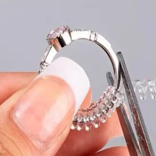 흐뭇마켓 반지 사이즈 조절 실리콘 링, 원형, 5mm