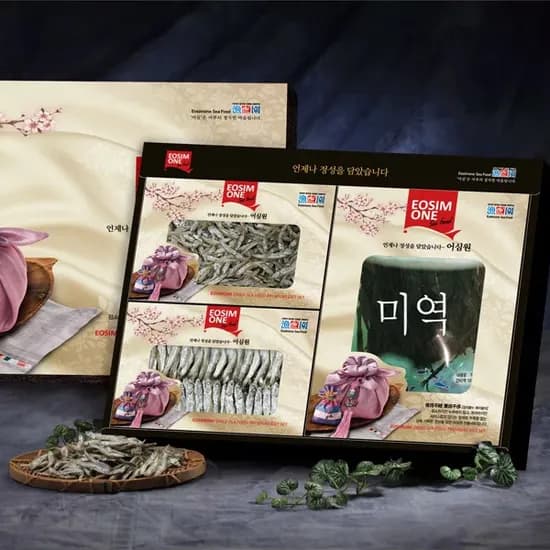 어부마음 섬집4호 선물세트 조림용멸치 170g 국물용멸치 170g 건미역 70g 1세트