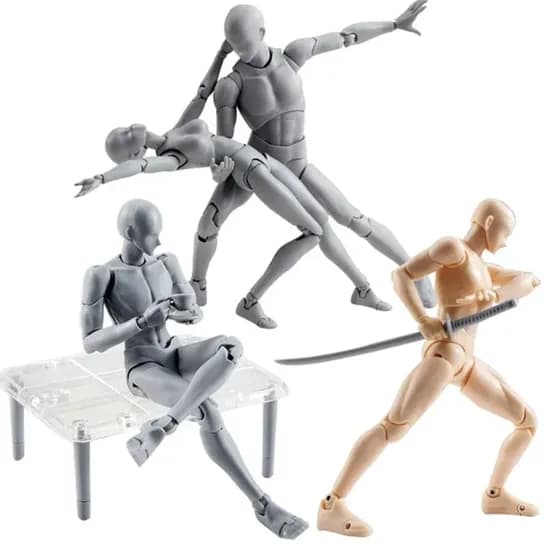 인체모형 피규어, 블랙, 여자, 1세트