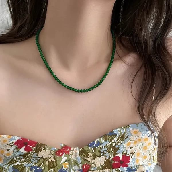 칼린나 그린 오닉스 원석 비즈 실버925 목걸이 그린 6mm 1개 20,800원