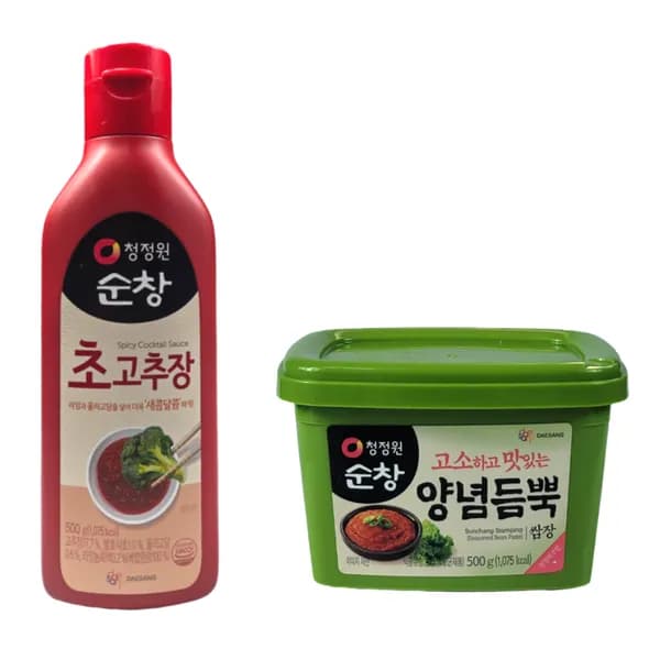 청정원 양념듬뿍 쌈장 500g + 초고추장 500g 1세트