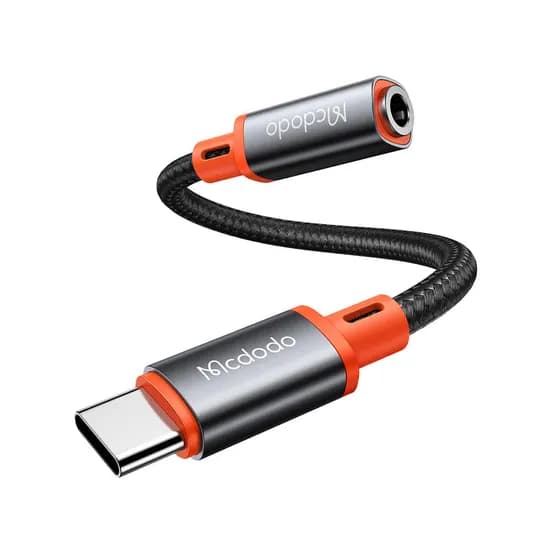맥도도 Lite C타입 to DC 3.5mm 오디오 젠더, CA-761, 블랙, 11cm, 1개