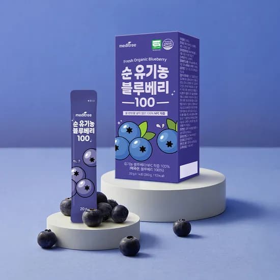 메디트리 순 유기농 블루베리 100 NFC 착즙 20g 14포 2박스