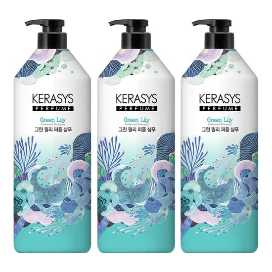 케라시스 그린 릴리 퍼퓸 샴푸 1L 3개