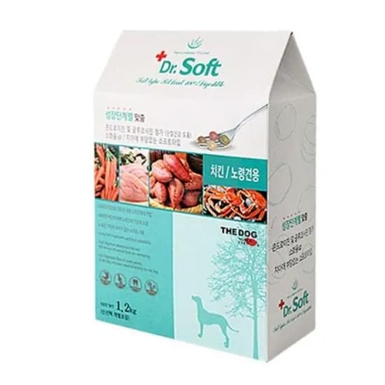 닥터소프트 치킨 노령견용 소프트사료, 1.2kg, 1개