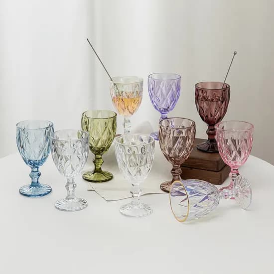 메종오브제 몬즈 다이아 고블렛잔, 파우더, 300ml, 4개