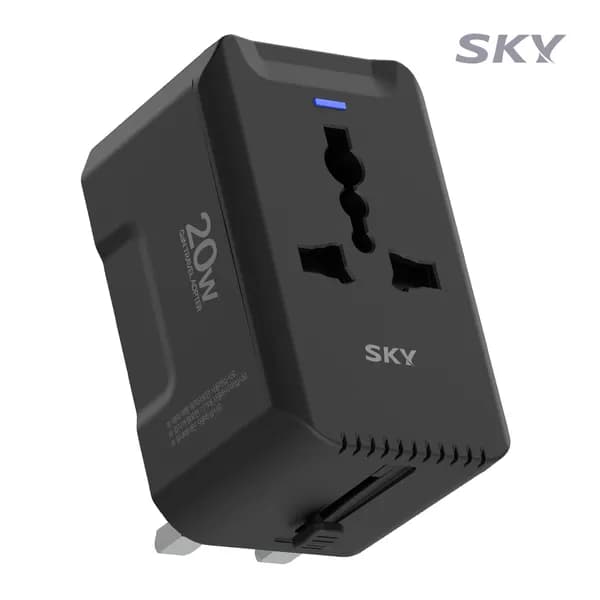 스카이 GaN 20W 듀얼 멀티 플러그 어댑터 T20PD 플래닛 블랙 1개