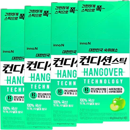 이노엔 컨디션 스틱 그린애플 18g 10개입 4개