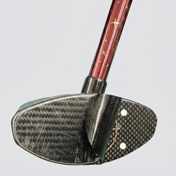 HPG 파크골프채 헤드 보호 카본 스티커 블랙 10x10cm 3장