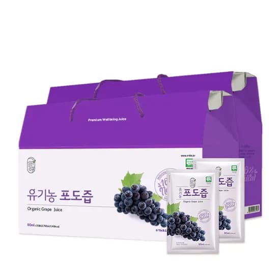 그린애 유기농 포도즙 90ml 30팩 2박스
