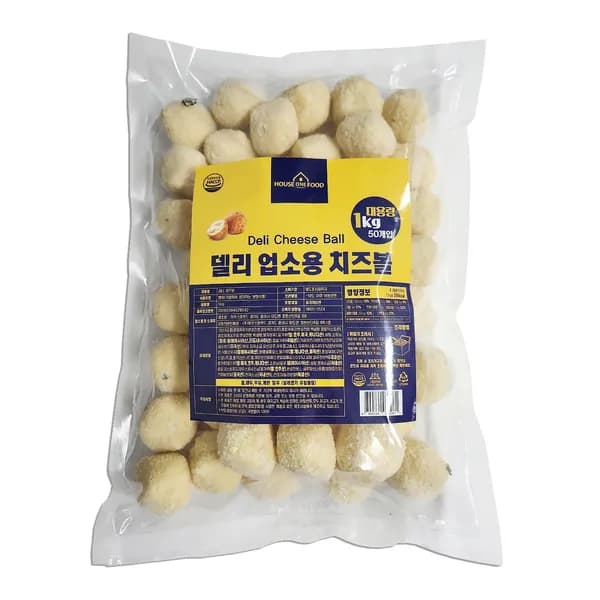 하우스원푸드 델리치즈볼 업소용 대용량 50개입 1봉 13,400원