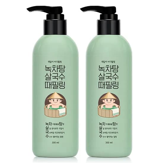 라끄베르 때밀이 녹차탕 살국수 때필링, 300ml, 2개
