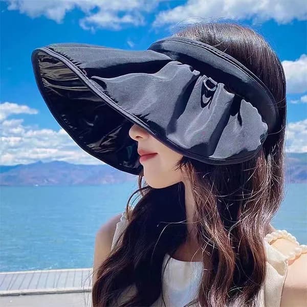 여성 2in1 돌돌이 썬캡 네이비+아이보리 14cm 1개 8,700원