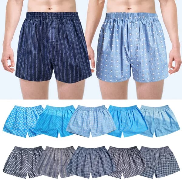 국산 남성 트렁크 사각 팬티 남자 순면 대용량 팬티 속옷, 진색, 105, 5매