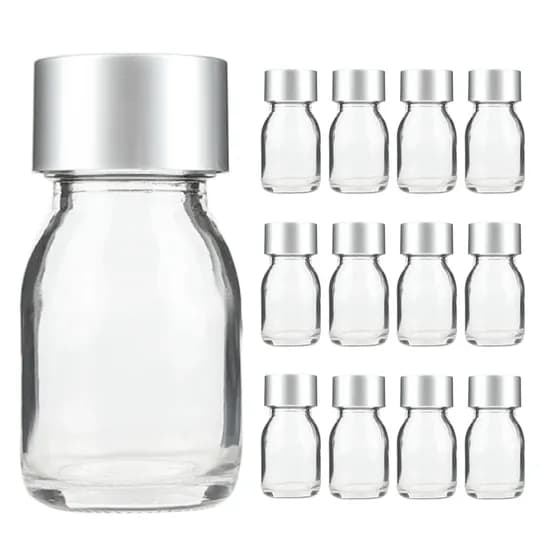 더치30 투명 유리병, 실버캡 세트, 30ml, 12개입, 1세트