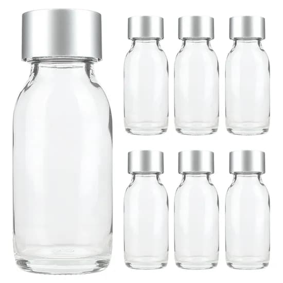 공병상회 OS더치60 투명유리병 6P 실버캡 세트, 60ml, 6개