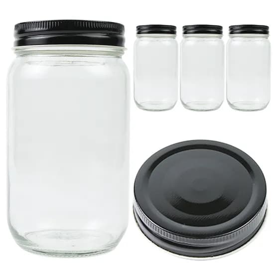 OS캐닝자500 유리병, 골드, 430ml, 4개입, 1세트