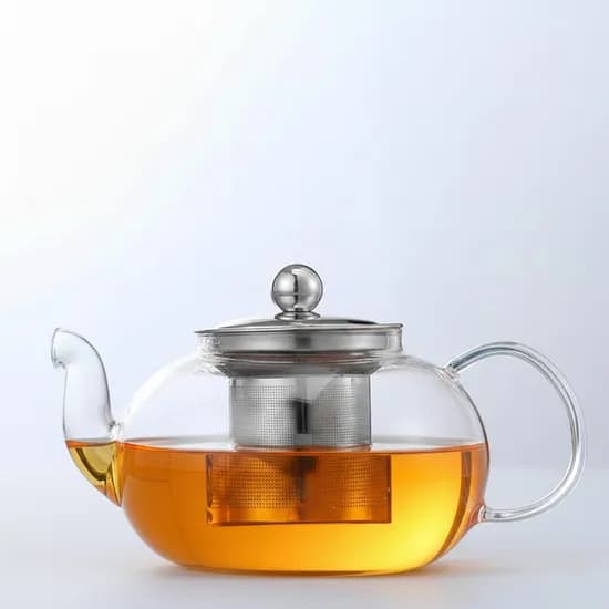 내열유리 원형 티포트, 원형티포트, 800ml, 1개