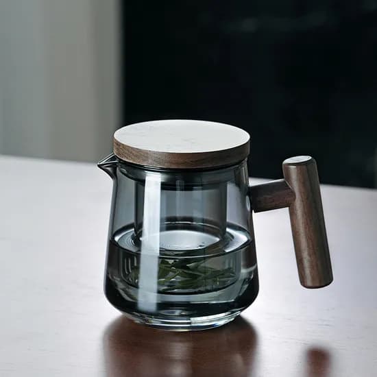 마마픽스 우드핸들 티포트 블루그레이 500ml 1개