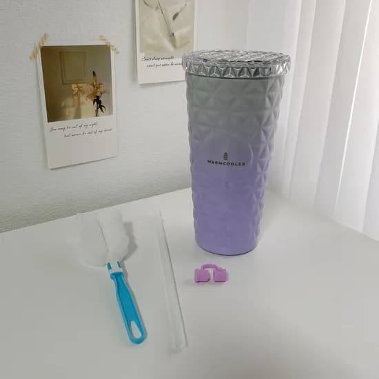 웜쿨러 보온보냉 대용량 콜드컵 스트로우 텀블러, 퍼플, 700ml, 1개