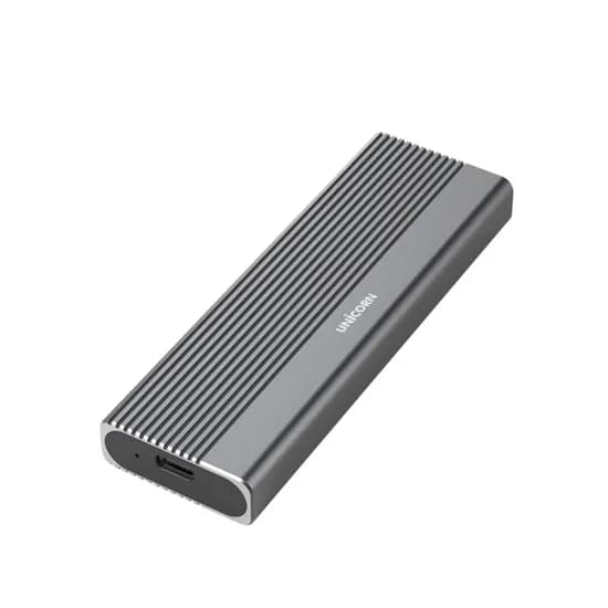 유니콘 NVMe M.2 SSD 외장케이스, SM-700P, USB 3.2 Gen2 10Gbps, A+C타입, 4TB, 그레이, 1개