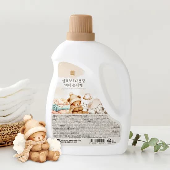 쉼표365 대용량 액체 중성 울세제 3L 1개