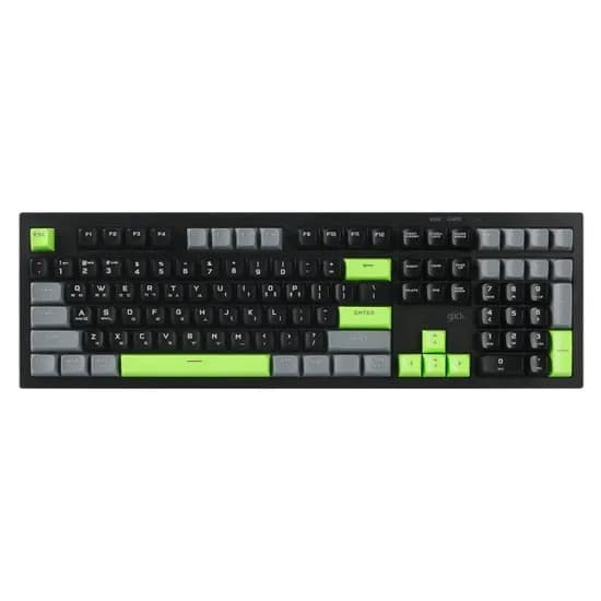 지클릭커 OFFICEPRO WK50 사일런스 M RGB 풀윤활 무소음 방수 무선 블루투스 키보드 108키, WK50 108, Poker Green, 제조사축