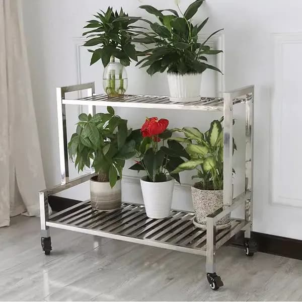스테인리스 계단식 화분 받침대 2단 80cm 1개