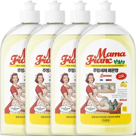 마마프랑 주방세제 레몬향 500ml 4개