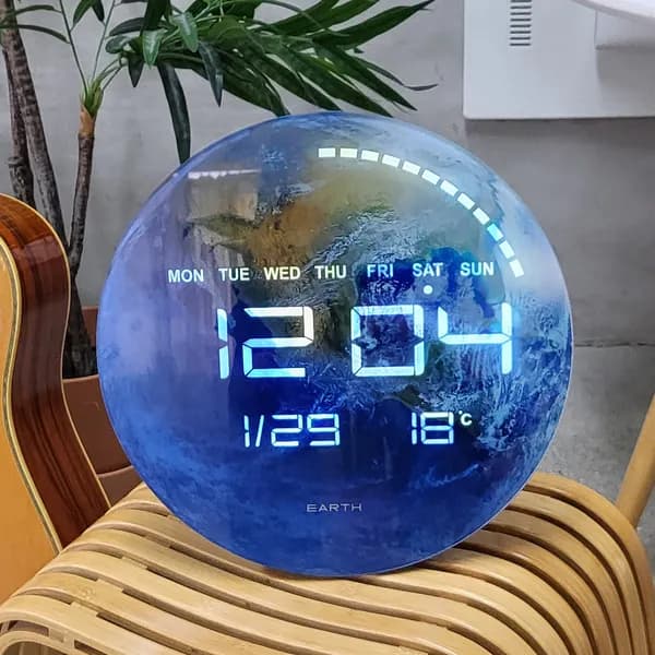 우주 LED 시계 HV-1004 지구 32*32cm
