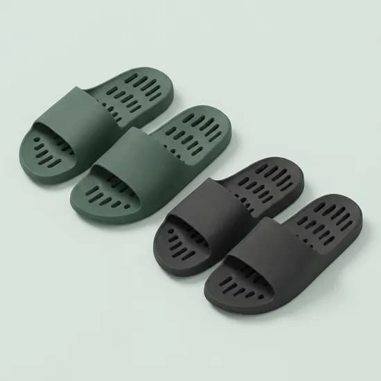 샤바스 부드러운 플랫 물빠짐 욕실화 딥그린 270mm 1개 외 1종