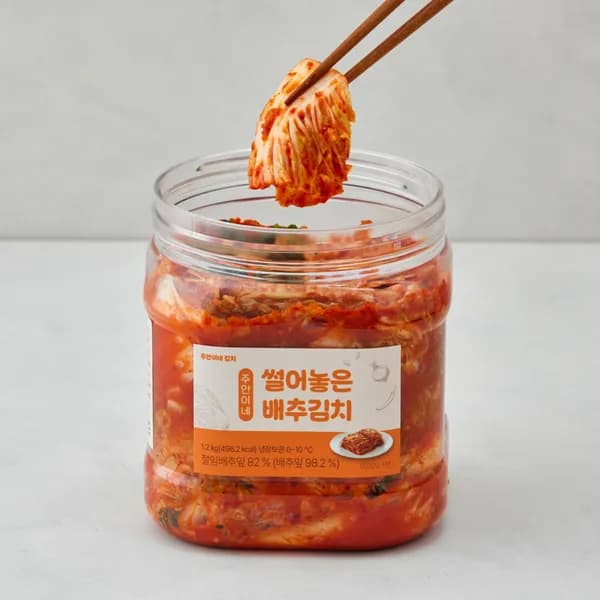 주안이네 썰은 배추김치 1.2kg 1개 15,000원