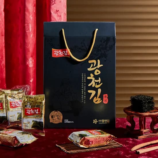 광천김 재래 도시락김 선물세트 4g 27봉 1세트