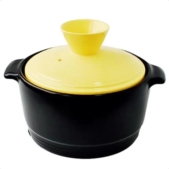 오븐락 내열 뚝배기 찜기, 옐로우, 14cm, 1개