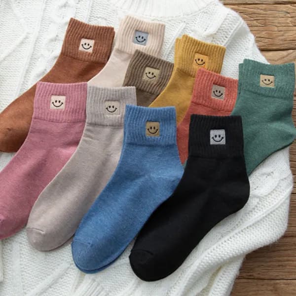 스마일 도톰 중목양말 10종 세트
