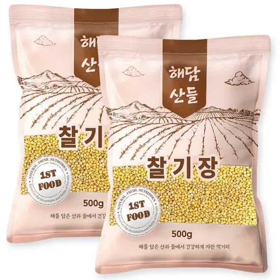 해담산들 국산 찰기장, 2개, 500g