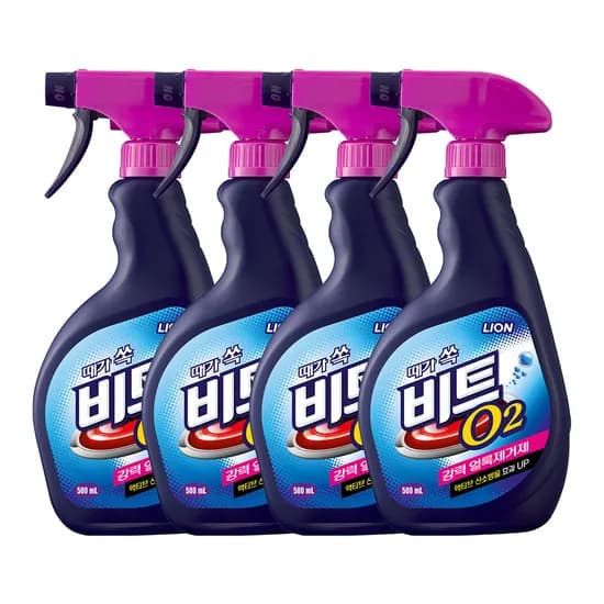 비트 O2 얼룩제거제 스프레이 500ml 4개